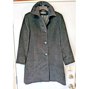 *NWT JONES NEW YORK PETITE Angora Blend Black Coar Sz 6P